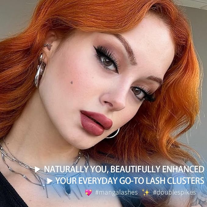 Kiromiro Lash Clusters 10-16mm Cluster Eyelash Extensions Wispy DIY Cluster Lashes Extension 144pcs Individual Lashes Nautral Eyelash Clusters C Curly Lashes Clusters