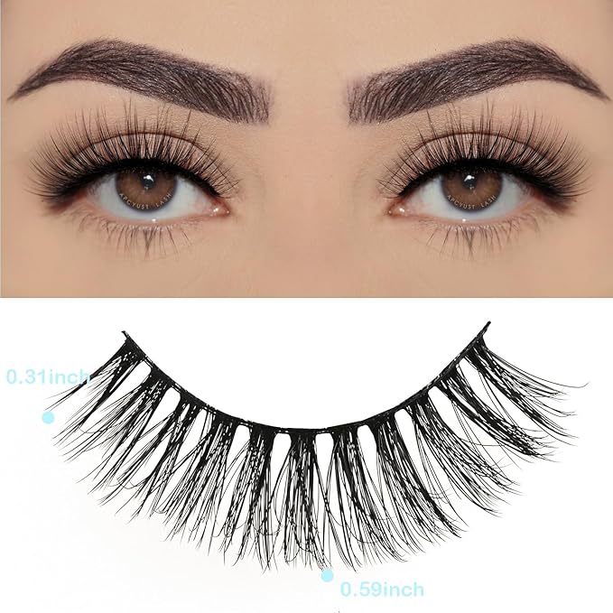 Wispy Lashes Bulk 30 Pairs Natural Strip Eyelashes Wholesale Cat Eye Lash Sets Short Thick Fluffy False Mink Eyelash Strips Full Small Fake Pestañas Postizas with Portable Pack