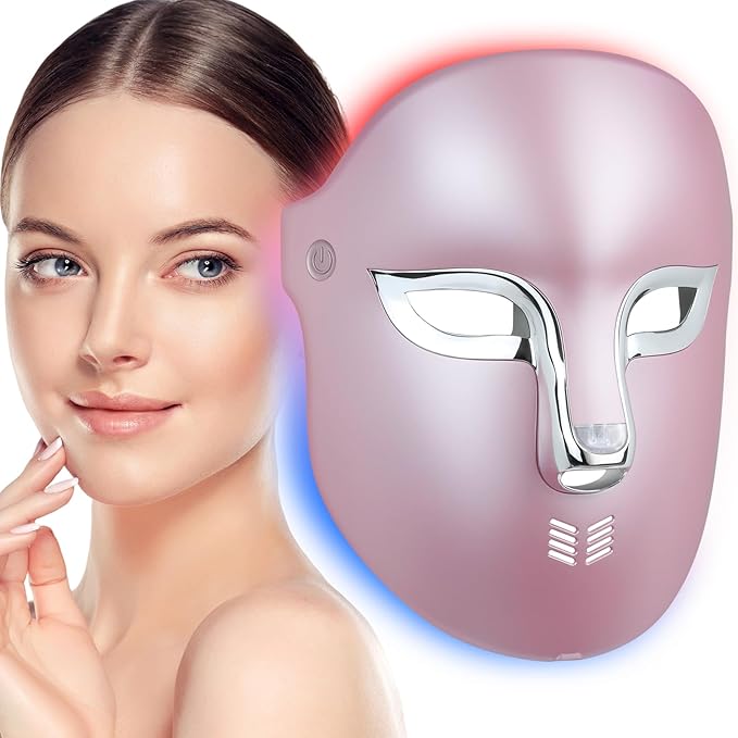 FSA Red Light Therapy Mask -Target Acne Removal,Wrinkles&Redness,Salon-Level Pro Infrared Face Mask Anti-Aging Skincare for Home Yoga,2000mAh Rechargeable,Led Light Therapy Facial Mask Wirless Remote