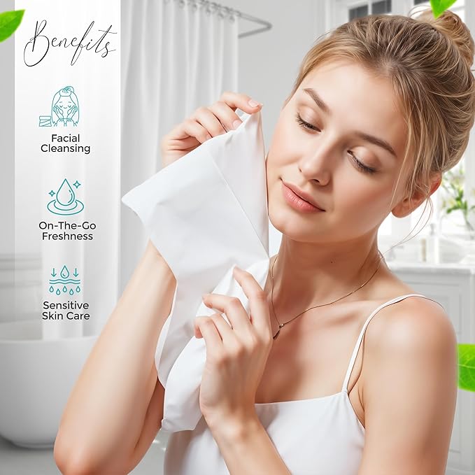 Ar3 Beauty Facial Cleansing Wipes. 2Pk. Pack of 50 each. (Facial Cleansing Wipes for Women | Gentle Makeup Remover.