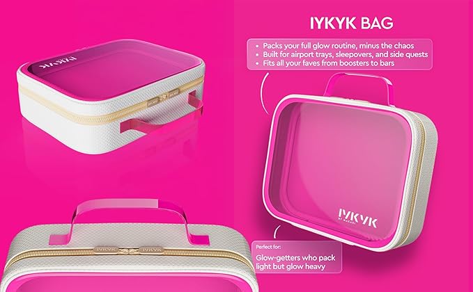 MAKARI IYKYK Cosmetic Bag | Sleek Makeup & Skincare Travel Pouch | Stylish Organizer for Beauty Essentials | Gift-Ready Accessory