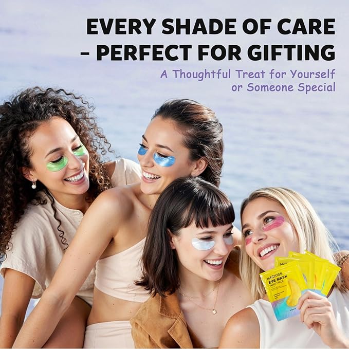 Under Eye Patches Variety Pack (8 Pairs), Stocking Stuffers for Women, Eye Masks for Dark Circles Puffy Eyes With 8 Colors (1 Pairs/Color), Vegan Skin Care Gifts for Teen Girls