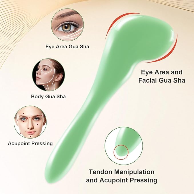 Stainless Steel Muscle Scraper Tool 6 in1 Gua Sha Facial Tools Body Gua Sha Tools Jade Stone Scraper Tool Massage Used for Back, Legs, Arms,Neck,Shoulder