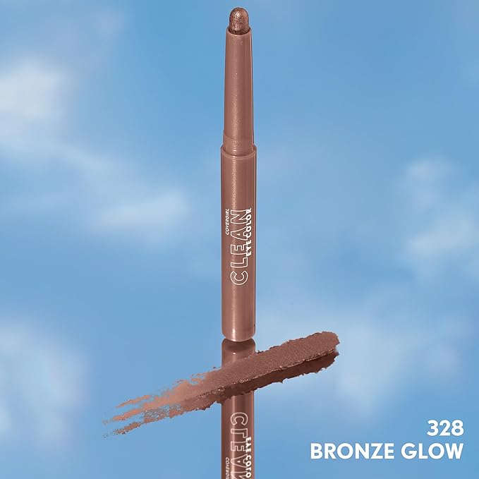 CoverGirl Clean Eye Color, Bronze Glow, Eyeshadow Sticks, Ultra Creamy Formula, Lightweight, Buildable Formula, Lasts All Day, Smudge-Proof, 0.05oz