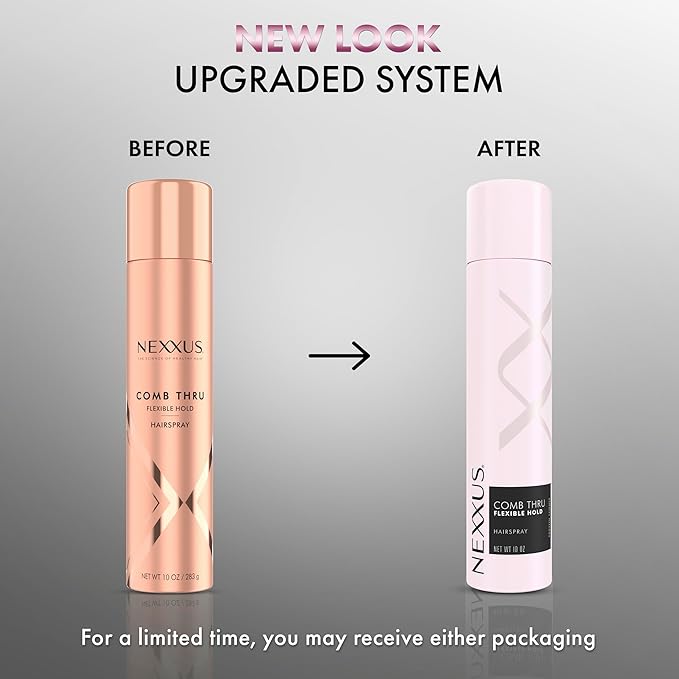 Nexxus Flexible Hold Hairspray Comb Thru for a Lightweight, Brushable Hold, with StyleProtect Technology 10 oz