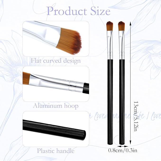 10 PCS Small Makeup Brushes, Eyeshadow Blending Concealer Brush Flat Concealer Brush Under Eye with Soft Synthetic Hairs, Portable Lipstick Eyebrow Foundation Brushes for Eyeshadow, Lipstick