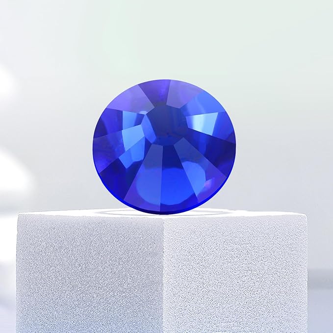 MEIBITE Flatback Rhinestones Bulk, 2880PCS Sapphire Rhinestones for Clothes DIY Decoration Crafts, Sapphire, SS30, 6.3-6.5mm