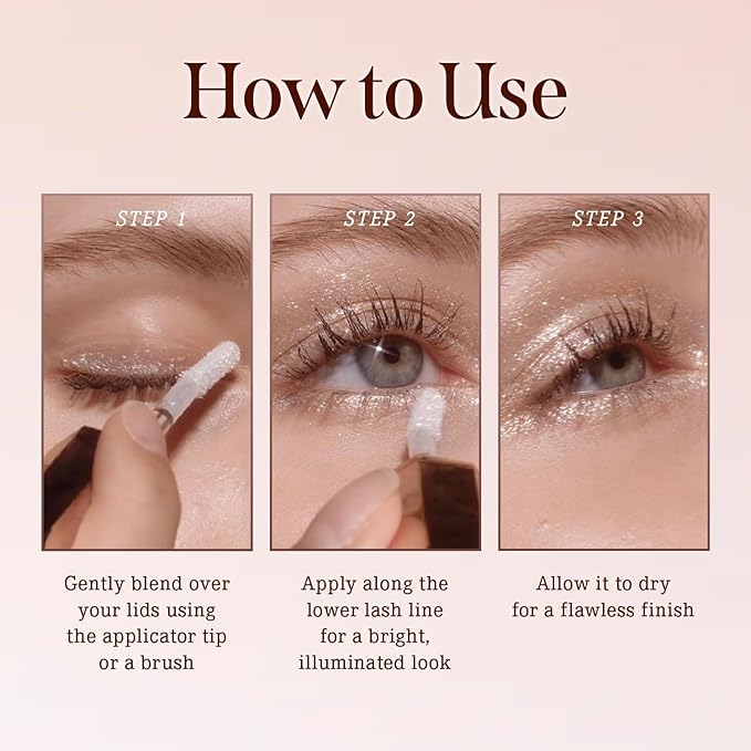 DEARDAHLIA Paradise Shine Eye Sequins (Mystic Daze) - Long-Lasting Liquid Glitter Eyeshadow, Minimal Fallout, High-Shine Pearl Finish, Lightweight, Blendable, Vegan & Cruelty-Free. 0.14 oz