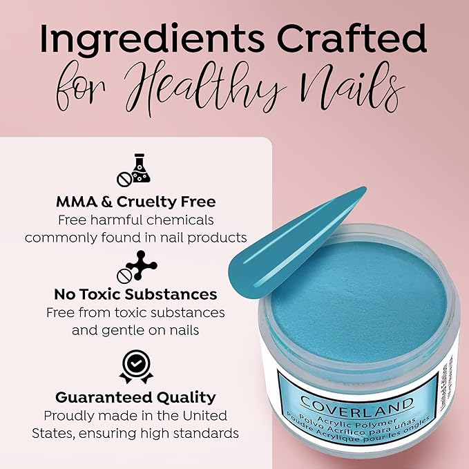 Tones Coverland Acrylic Nail Powder "Life Is Your Creation" - Limited Edition Acrylic Powder for Nail Design, Sculpting, and Masking Nail Bed Imperfections - (1.5 Oz)