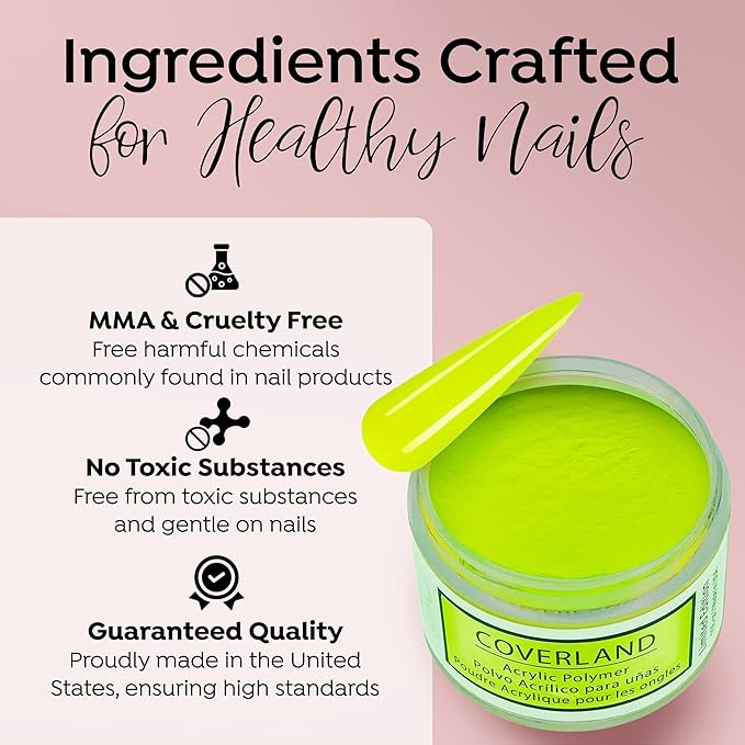 Tones Coverland Acrylic Nail Powder "Vitamin Sea" - Limited Edition Acrylic Powder for Nail Design, Sculpting, and Masking Nail Bed Imperfections - Professional Acrylic Nail Supplies - (1.5 Oz)