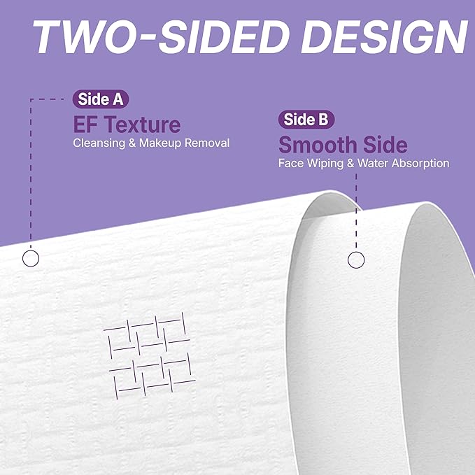Serenorch Disposable Face Towels, 10" x 12", Ultra Thick Face Towelettes for Sensitive Skin, Extra Soft Makeup Remover Dry Wipes, 50 Count