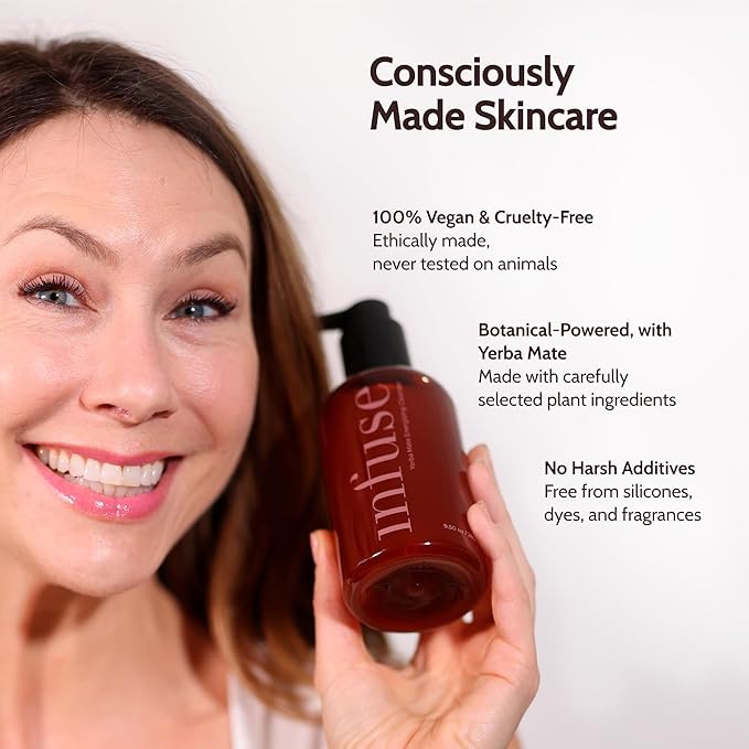 Infuse Non-Stripping Cleanser for Mature Skin | Makeup remover | pH Balanced, Hydrating Gentle Face Wash with Yerba Mate Antioxidants | The Foundation of Your Prime Ritual