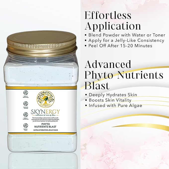 Phyto Nutrients Blast Jelly Masks - Professional Grade HydroGlo Peel Off Face Mask for Skin Hydration, Radiance, Reduced Wrinkles, Fine Lines, Inflammation & Pigmentation | 30 fl oz