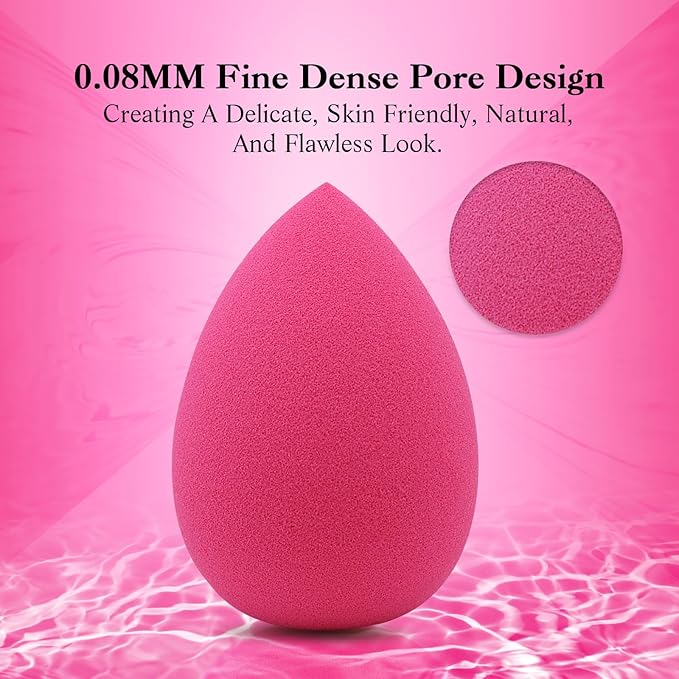Professional Toiletry Sponges Set,Latex Free Flawless Soft Face Sponge with Holder,Beauty Blender Cosmetic Applicator for Powder,Liquid,Facial Makeup Tools