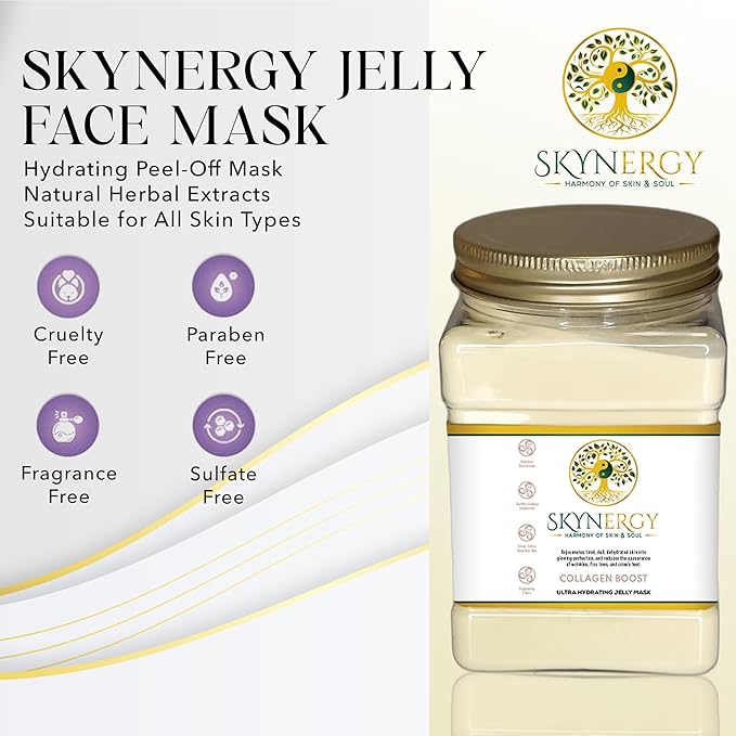 Collagen Boost Hydro Glo Jelly Mask - Professional Grade Peel Off Face Mask for Skin Hydration, Glow - Suitable for All Skin Types, Vajafacial Jelly Mask | 12 Applications (30 Fl Oz)