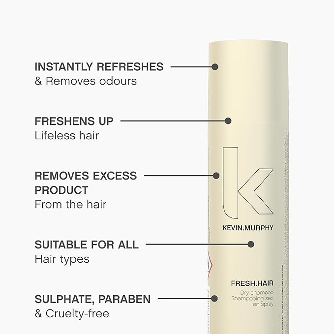 KEVIN.MURPHY FRESH.HAIR - Dry Shampoo Spray - For All Hair Types - Sulphate-Free Dry Shampoo - 100 mL / 3.4 oz (Pack of 2)