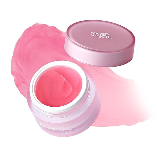TOUCH IN SOL Icy Sherbet Primer 1.05 fl.oz. - Hydrating Primer Face Makeup for Dry or Oily Skin - Silk Pore and Wrinkle Minimizer - Silicone and Oil Free Gel Formula with Cooling Effect