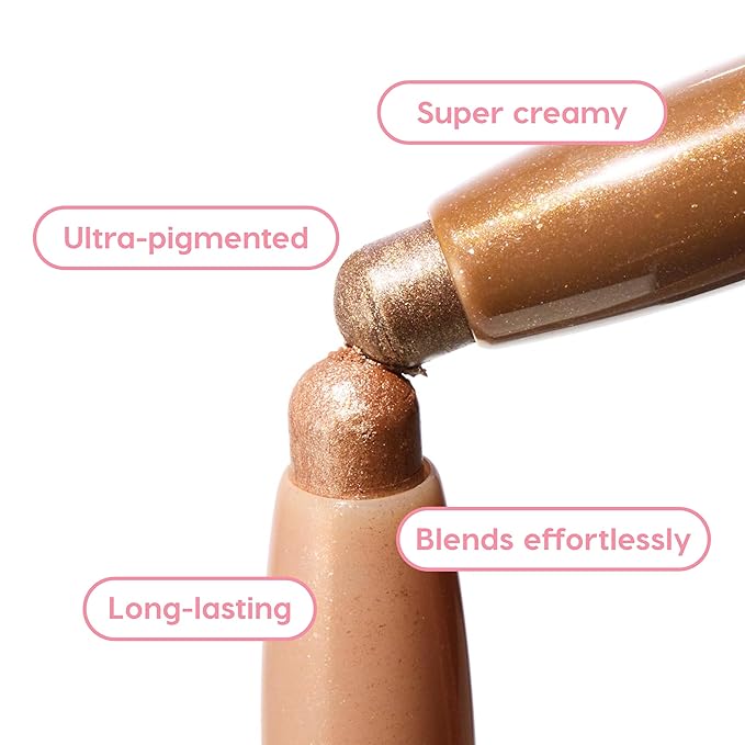 ColourPop Shimmering Golds Shadow Stix Makeup Kit - Shimmer Eyeshadow Make Up Set - Vegan & Cruelty-Free Cream Eyeshadow Sticks with High-Pigment & Metallic Finishes (2 Count)