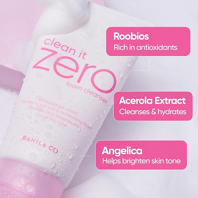 BANILA CO Clean It Zero 3-Step Skincare Set | Original Cleansing Balm 180ml + Foam Cleanser 150ml + Pink Hydration Toner Pads (70ea) | Vegan, All Skin Types