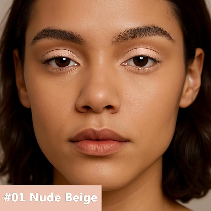 Matte Liquid Eyeshadow, Long-Lasting Waterproof Liquid Eye shadow, High-pigment Buildable & Blendable Cream Eye Makeup, 01 Nude Beige