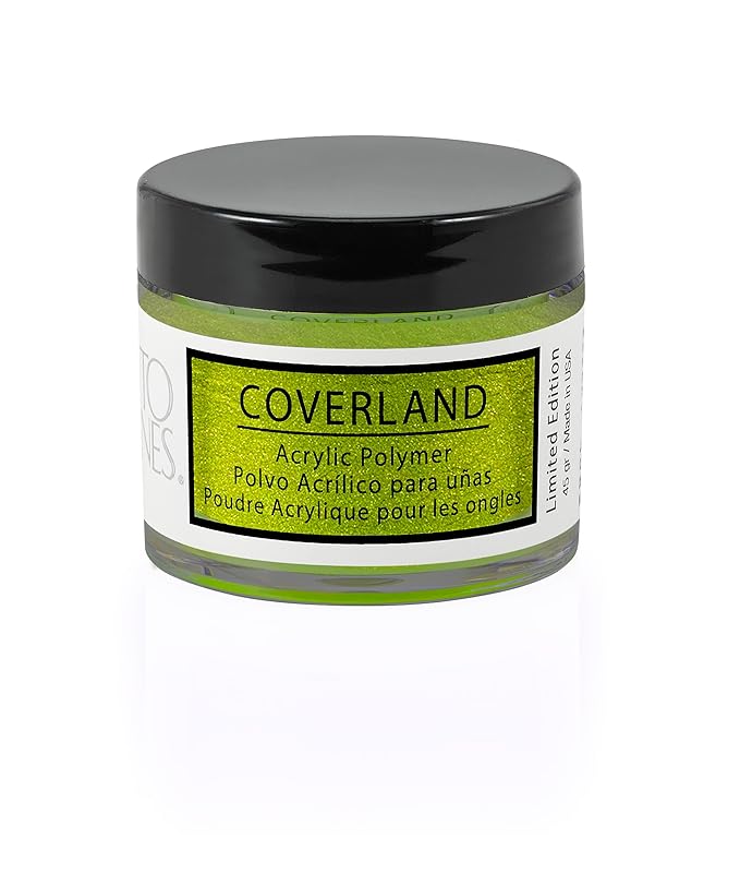 Tones Coverland Acrylic Nail Powder "Greench" - Limited Edition Acrylic Powder for Nail Design, Sculpting, and Masking Nail Bed Imperfections - Professional Acrylic Nail Supplies - (1.5 Oz)