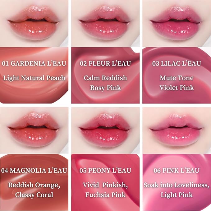 BBIA L’EAU Tint – Glossy & Glow Lip Stain Watery Lip Tint Non-Sticky High Shine Finish Long-lasting Moisturizing Lightweight Natural Daily Use Vegan Korean Makeup (03 LILAC L'EAU)
