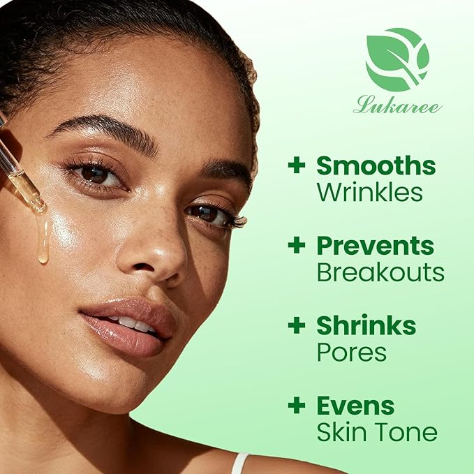 Lukaree Vitamin C Serum for Face – Brightening Vitamina C Facial Serum with Sodium Hyaluronate | Evens Skin Tone & Smooths Fine Lines | Antioxidant-Rich Beauty Product for All Skin Types,1 Fl Oz