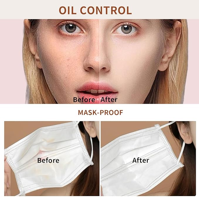 Oil Control Loose Powder, Long Lasting Waterproof Setting Powder with Natural Ingredients, Skin Smoothing, for All Skin Types