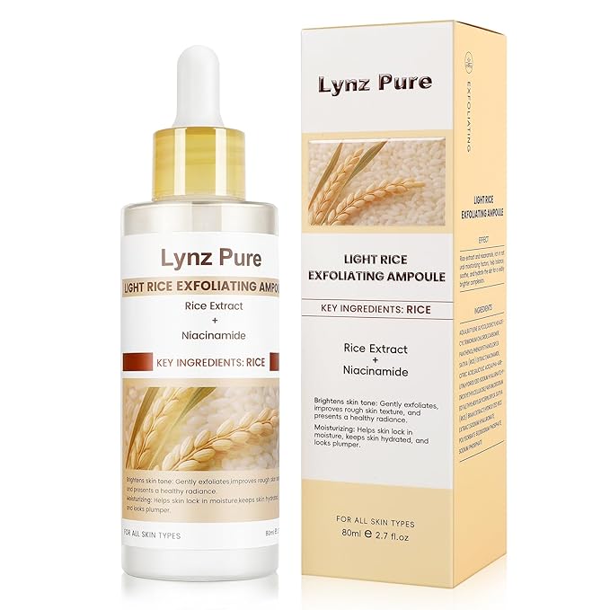 Peel Shot Glow White Rice Ampoule with Niacinamide – Brightening Exfoliating Serum for Face & Body, Hydrating Pore Refining Skin Care, Deep Cleanse & Glow Booster for Dull Uneven Skin, 2.71 fl oz