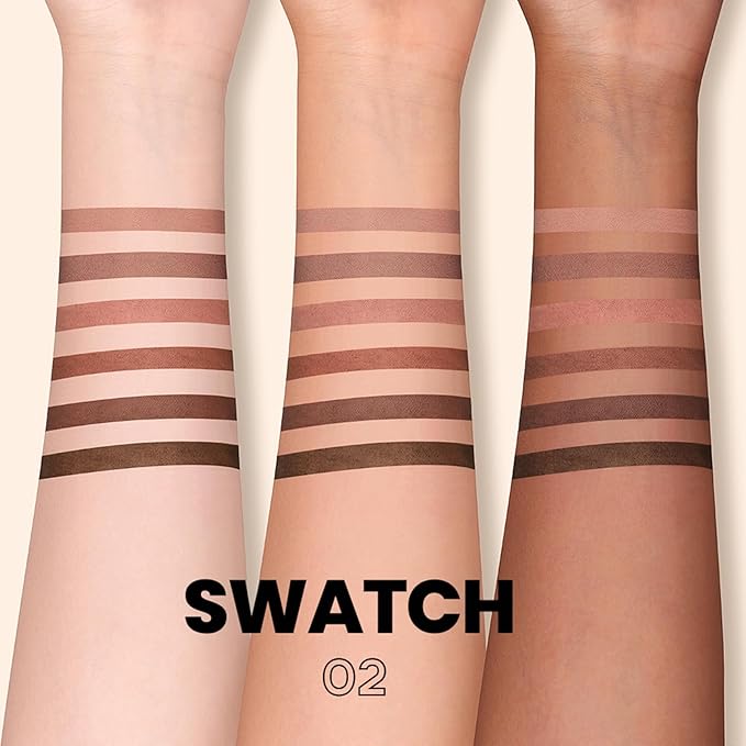 Erinde Nude Matte Lip Liner Set, 6 Colors Lipliner Pencil Pack with Sharpener for Define & Sculpt Lip, Long-Lasting Waterproof Non-Smudge Brown Lipliner Delineador De Labios, 02 Nude Brown Series