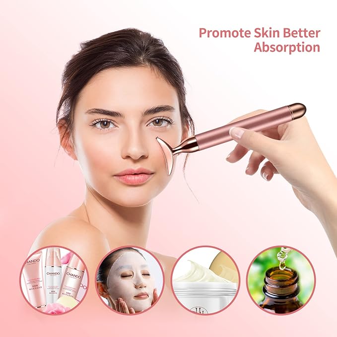 SSGP 2-in-1 Electric Face Massager with 3D Roller and Crescent-Shape Kit for Face Skin Care Tools