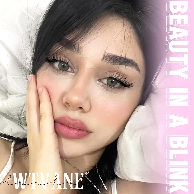 Wtvane Lash Clusters Fairy Eyelash Clusters Natural Invisible Lash Band 8-16mm Wispy Lash Clusters Eyelash Extensions C-Curly Individual Lashes False Eyelashes DIY Lash Extension Natural Manga Look