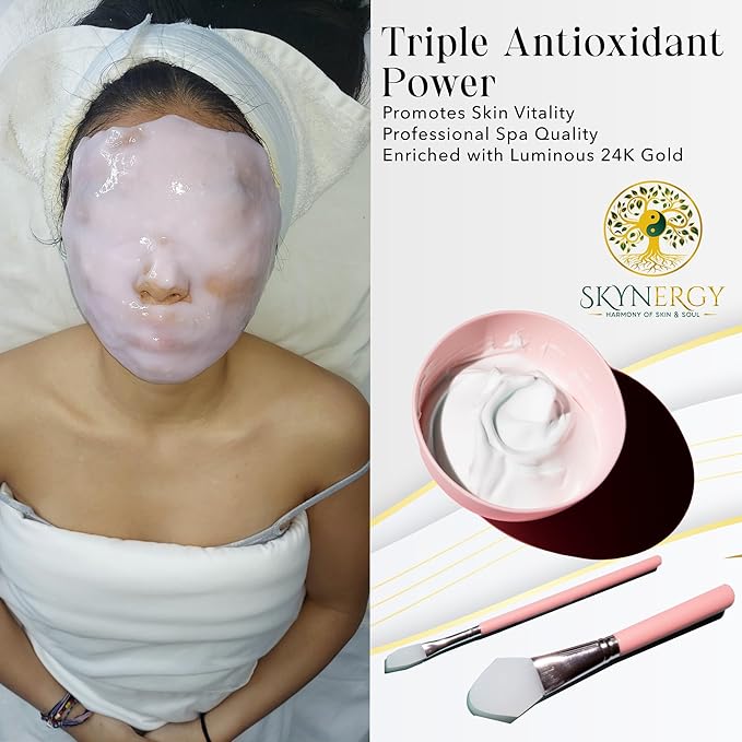 Luminous 24k Gold Jelly Mask - Professional Grade hydroglo Jelly Face Masks Skin Hydration, Radiance & Glow, Suitable for all Skin Types - Vajafacial Jelly Mask |12 Applications (30Fl Oz)