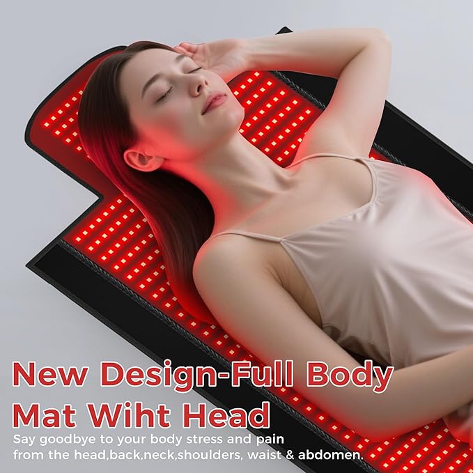 Full Body Red Light Therapy Blanket - Large Size Dual Wavelength LED Beads 660 & 850nm Infrared & Red Light Therapy Mat for Full Body Relax, Bitrhday Christmas Gifts for Dad Mom Women Her Wife Grandma