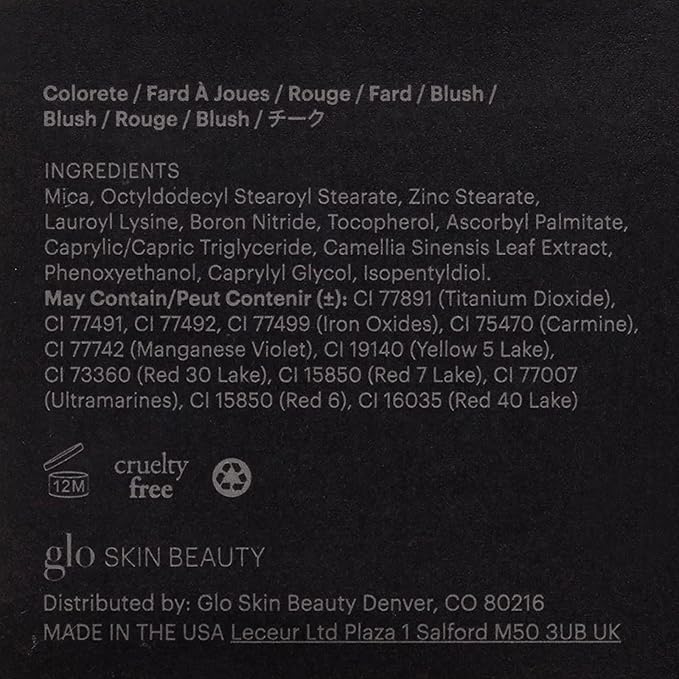 Glo Skin Beauty Blush (Sandalwood) - Pressed Powder Blush for Cheeks, High Pigment Mineral Face Makeup Creates a Natural, Healthy Glow