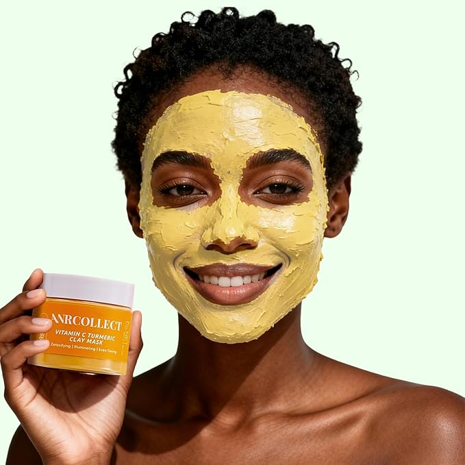ANRCOLLECT 4Pcs Clay Mask Set, Kaolin Facial Spa Kit for Pore Cleansing & Glowing, Hydrating Mud Cream Wash-Off Mask for All Skin Types, Women and Men (70g*4+Brush), Teen Girl Gifts