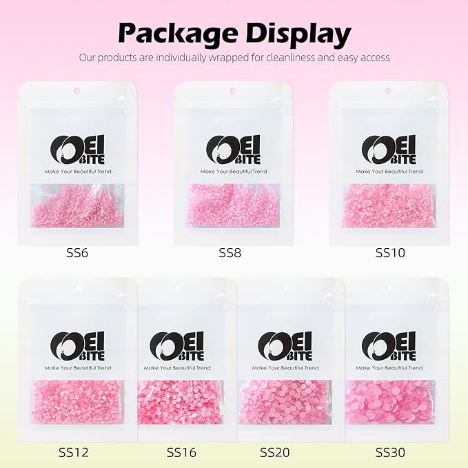 Meibite Mocha Rose Flatback Rhinestones, Glass Rhinestones for Nail Art and Craft, Glue Fix, Loose Crystal Gemstones(Mocha Rose, SS8, 1440pcs, 2.3-2.5mm)