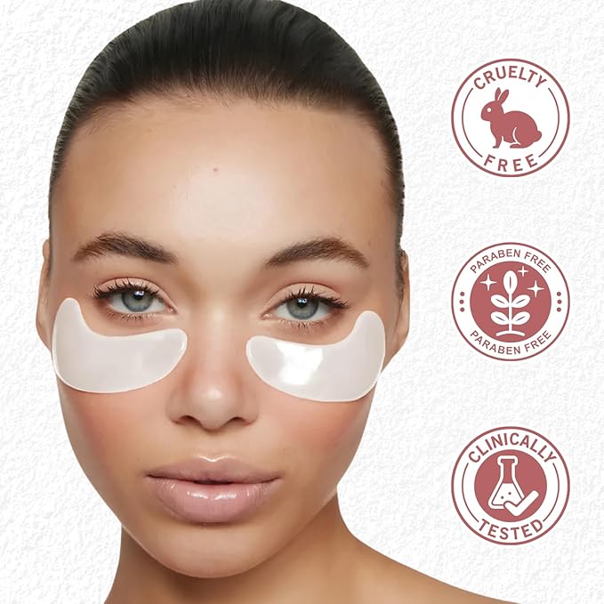 COCOBEAUTY Collagen Eye Patches for Puffy Eyes and Dark Circles – Under Eye Patches for Women – Hydrating & Refreshing Skincare – Health and Beauty Essential (6 units)