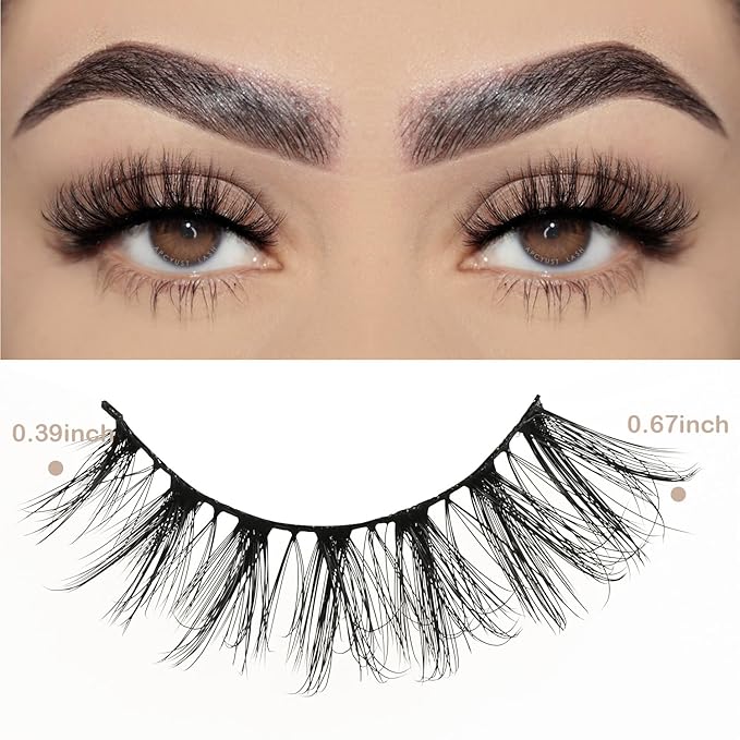 Wispy Lashes Bulk 30 Pairs Natural Strip Eyelashes Wholesale Cat Eye Lash Sets Short Thick Fluffy False Mink Eyelash Strips Full Small Fake Pestañas Postizas with Portable Pack