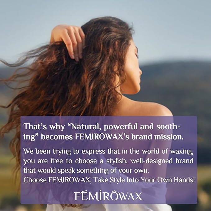 FEMIROWAX Wax Beads, 1lb Hard Wax Beans for Hair Removal Sensitive Skin with Rose Formula Waxing Beads for Full Body Brazilian Bikini Face Eyebrow at Home Wax Refill for Women Men