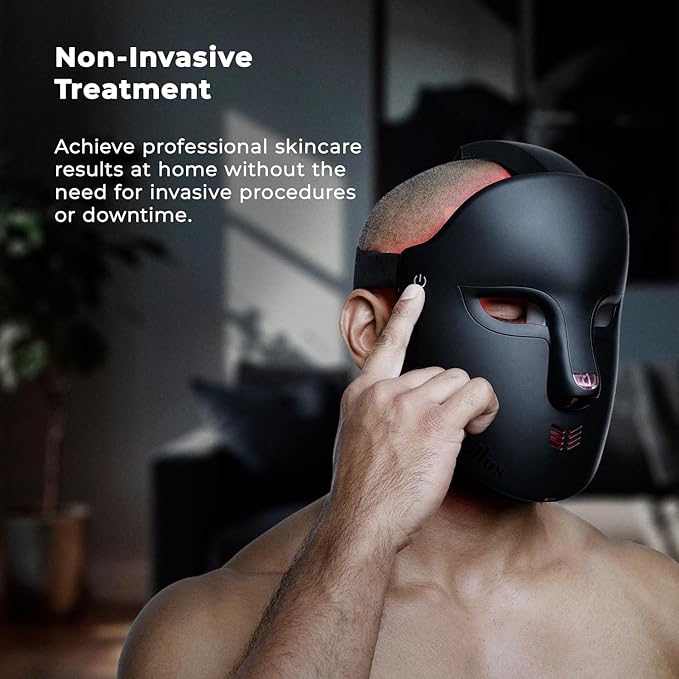 Capillus Red Light Therapy Mask – LED Face Mask Light Therapy 4 in 1 Infrared, Blue & Pink Red Light Mask Face Therapy Device