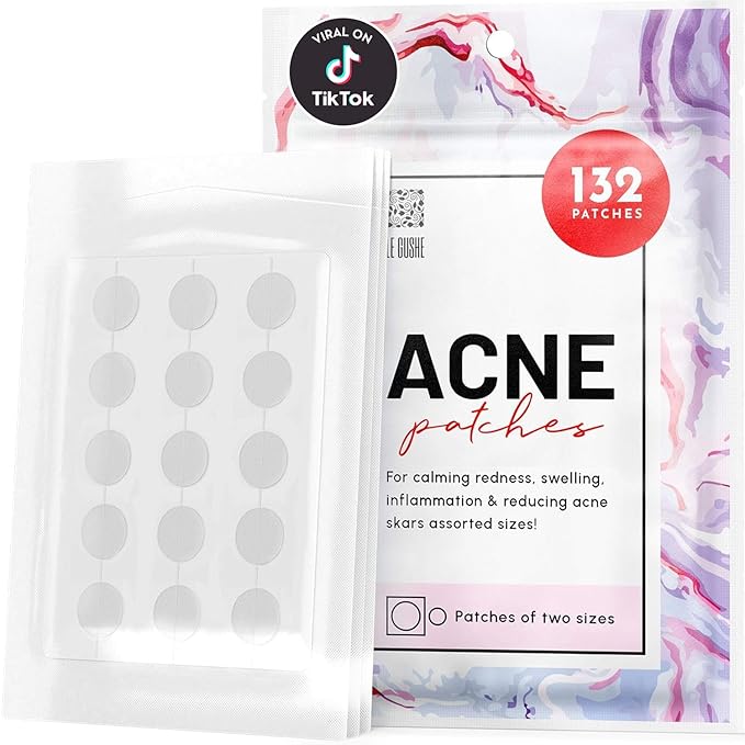LE GUSHE Pimple Patches for Face (132 Dots) – Hydrocolloid Pimple Patches for Face – Invisible Spot Patches – Hydrocolloid Patch to Help Reduce the Appearance of Spots – Vegan-Friendly