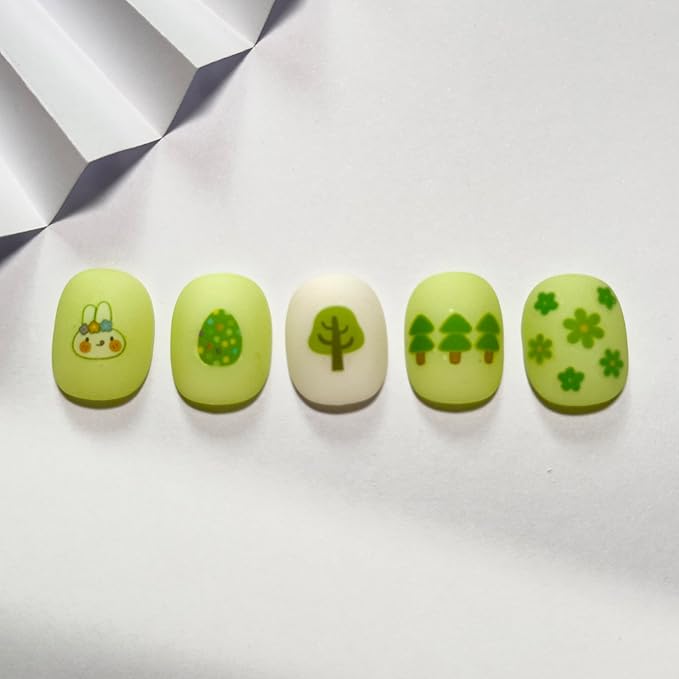 15 Sheets of Nail Stickers for Kids - 735 Cute Nail Stickers - Nail Decals for Girls - Flower, Bunny, Unicorn, Bear, Fruits | Glow in The Dark