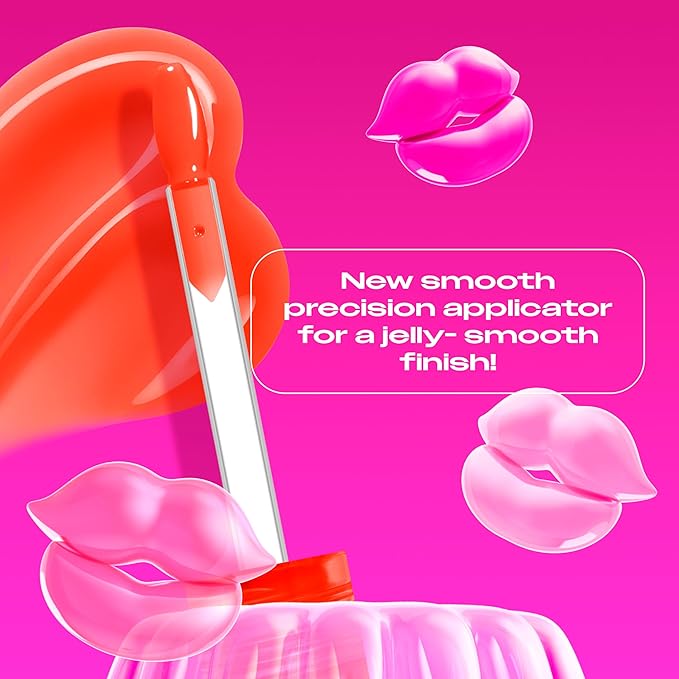 NYX PROFESSIONAL MAKEUP Jelly Job Lip Gloss, Lip Tint Gloss with Full-Bodied, Smoothing, and Hyper-Glossy Shine - Orange Ya Jelly? (Tangerine)