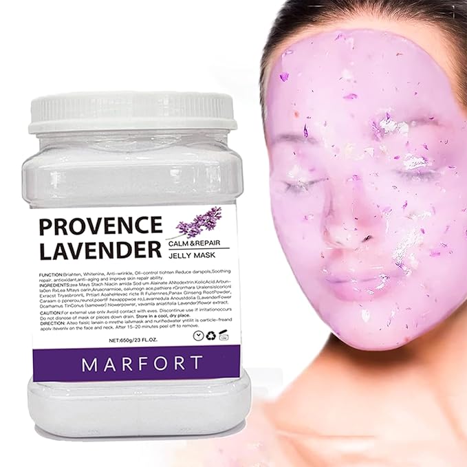 Jelly Mask for Facials Peel-Off Powder Hydrojelly Mask Peel Off Face Masks SkinCare Combination with Professional Skincare Spa Moisturizing & Hydrating 23 Fl Oz (Lavender)