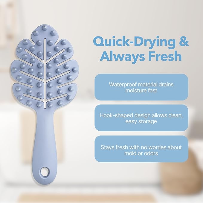 Sylune Scalp Massager Brush 2-Pack – Leaf-Grip Shampoo Scrubber for Deep Clean & Hair Care, Gentle for All Hair Types