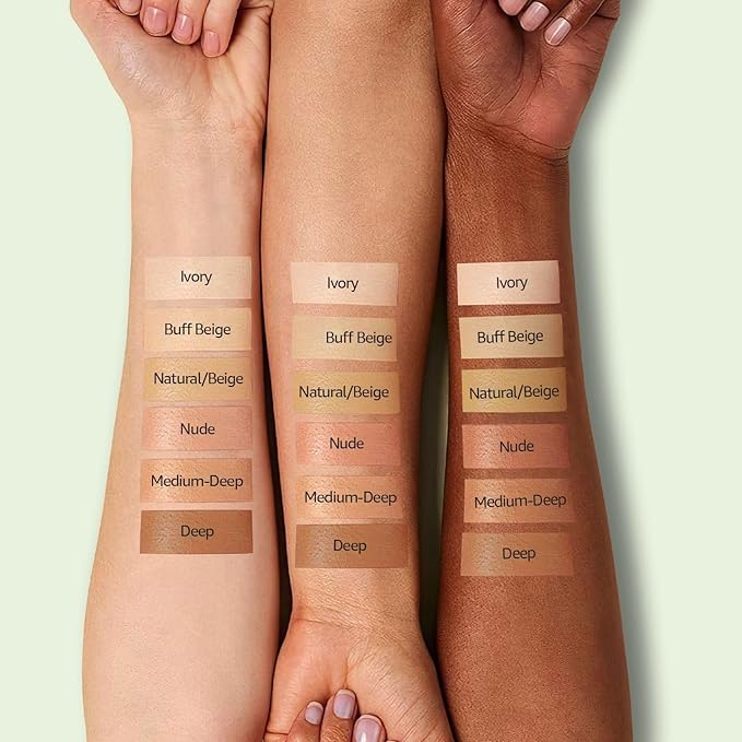 Mushroom Head Air Cushion CC Cream - BB Cream Long-Lasting Color Changing Foundation, Full Coverage Concealer for Older Women, Moisturizing & Brightening Foundation for Mature Skin Makeup (Deep)