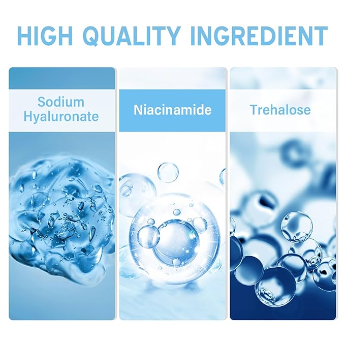 Stem Cell Serum for Face, Anti Aging Face Serum to Smooth Wrinkles, Intensive Repair Ampoule for Hydration and Revitalization, 2 Count