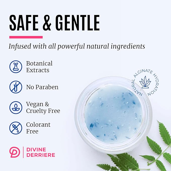 Divine Derriere Hydrogel Vajacial Mask - Premium Modeling Rubber Mask with Hyaluronic Acid, Deeply Purifying & Super Hydrating Hydro-jelly Sheet Masks, Complete Peel-Off Powder Kit