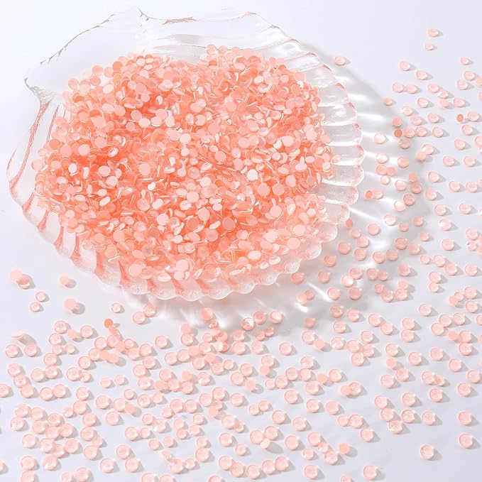 Meibite Mocha Lt.red Flatback Rhinestones, Glass Rhinestones for Nail Art and Craft, Glue Fix, Loose Crystal Gemstones(Mocha Lt.red, SS12, 1440pcs, 2.9-3.0mm)